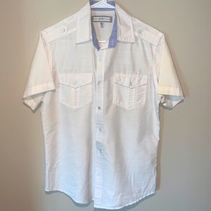 Men’s White Button Down Shirt